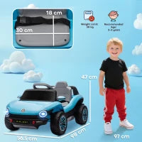 Auto Elettrica per Bambini dai 3 Anni, Volkswagen E-Buggy 12V con Telecomando 2,4 G e Ruote con Sospensione, Blu