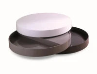 E-STYLO Tavolino moderno girevole, caratterizzato da un design funzionale ed elegante, perfetto per soggiorni, salotti e zone living, 90cm X 90cm H. 32cm