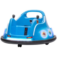 Autoscooter per Bambini, Rotazione a 360°, per 3-5 anni, con Telecomando, Musica, Blu