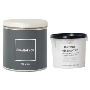 Smalto1968 base acqua gesso antico shabby chic finitura opaca multicolore l 0.5 *** colore- piombo, confezione 1