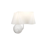 Applique Moderna Wanda Polilux ® Bianco E Metallo 1 Luce E14