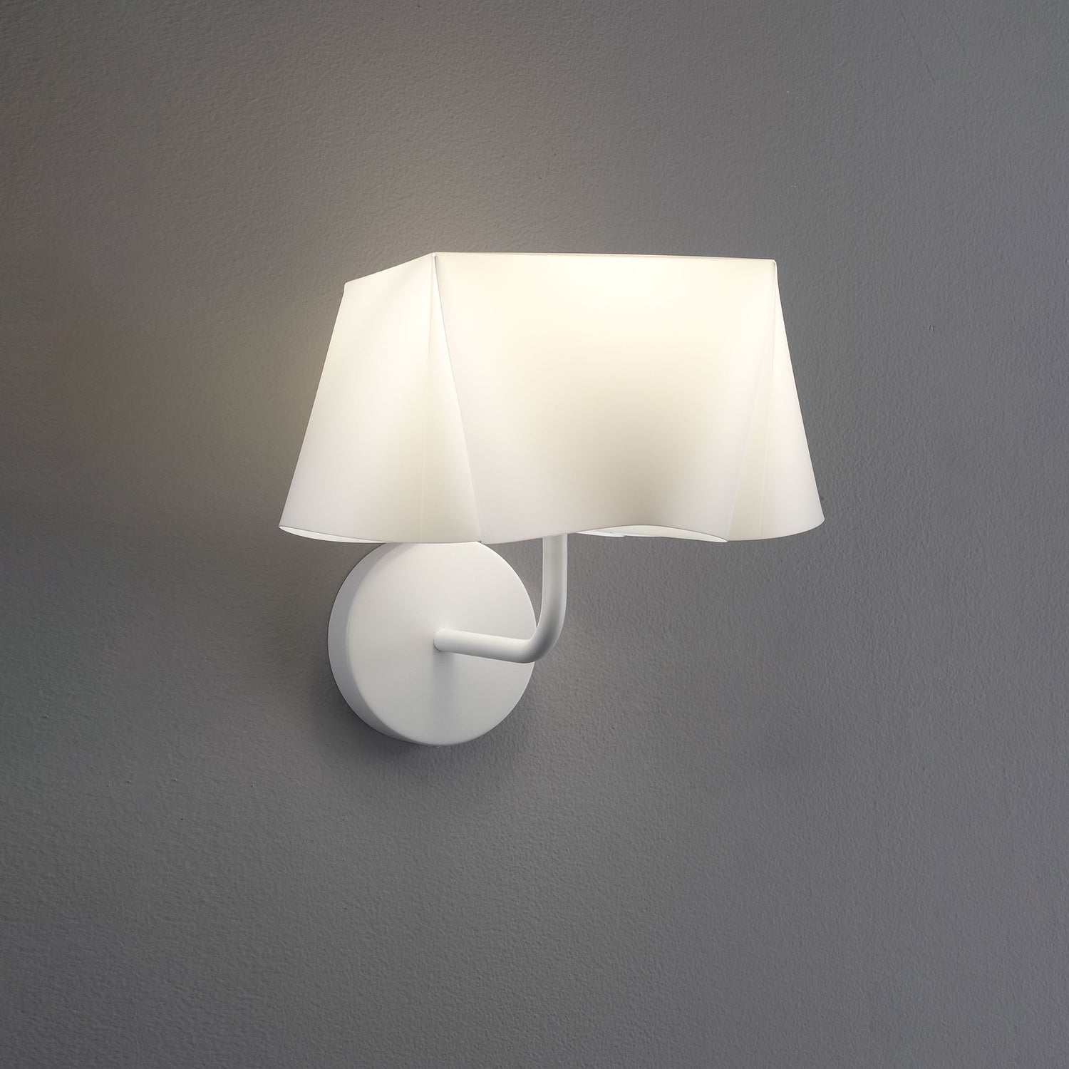 Applique Moderna Wanda Polilux ® Bianco E Metallo 1 Luce E14