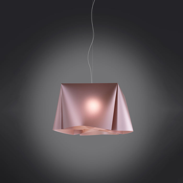 Lampadario Moderno Wanda Polilux ® Pink Metal E Metallo Cromo 3 Luci E27