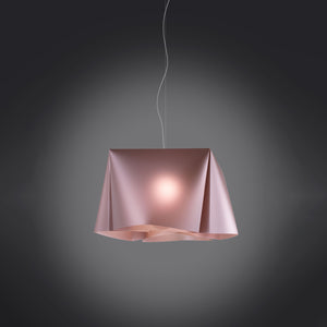 Sospensione Moderna Wanda Polilux ® Pink Metal E Metallo Cromo 1 Luce E27