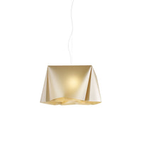 Sospensione Moderna Wanda Polilux ® New Gold E Metallo Cromo 1 Luce E27 D45Cm