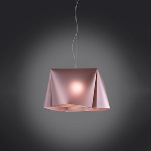 Sospensione Moderna Wanda Polilux ® Pink Metal E Metallo Cromo 1 Luce E27 D45Cm