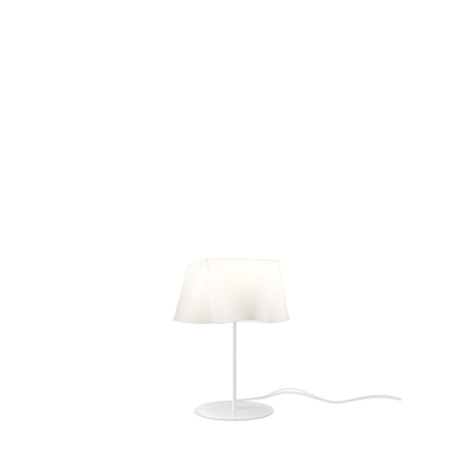 Lampada Da Scrivania-Ufficio Moderna Wanda Polilux ® Bianco E Metallo 1 Luce E14