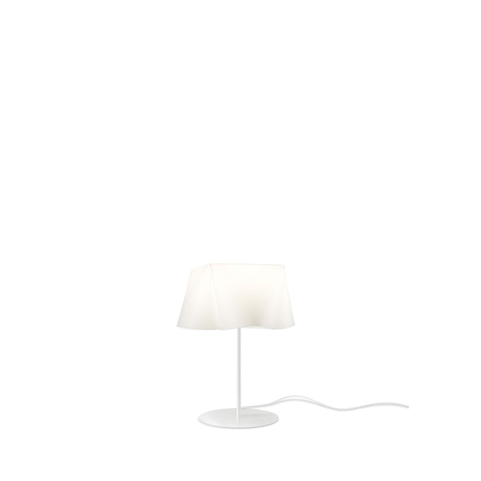 Lampada Da Scrivania-Ufficio Moderna Wanda Polilux ® Bianco E Metallo 1 Luce E14