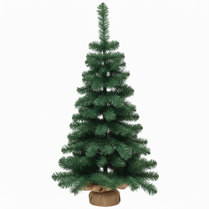 Minipino alberello di natale in pvc per spazi piccoli h 90 cm