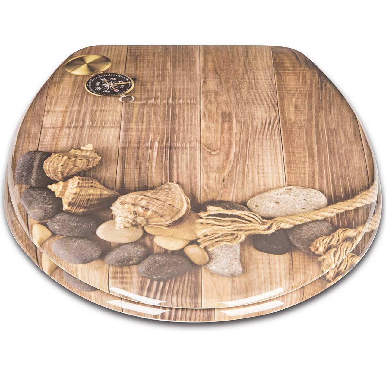 Sedile WC Sedile WC Premium Copri WC incernierato regolabile con chiusura ammortizzata per bagno di famiglia 19_0000645