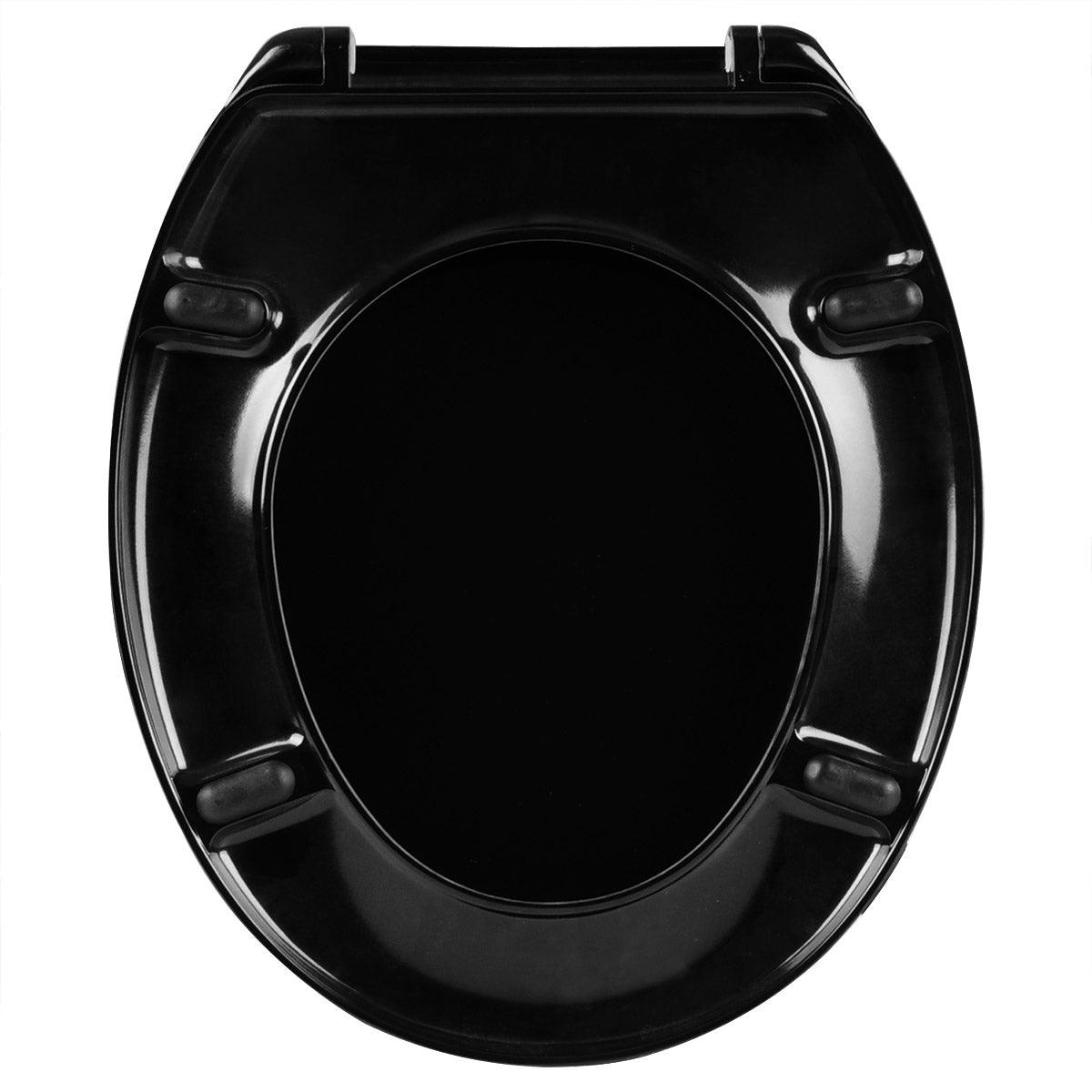 Sedile copriwater copriwater con abbassamento automatico in duroplastico nero 19_0000693