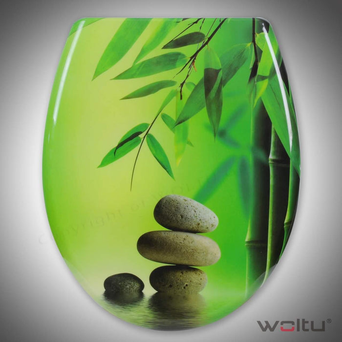 Copriwater con abbassamento automatico in duroplastico disegno rocaille 19_0000690