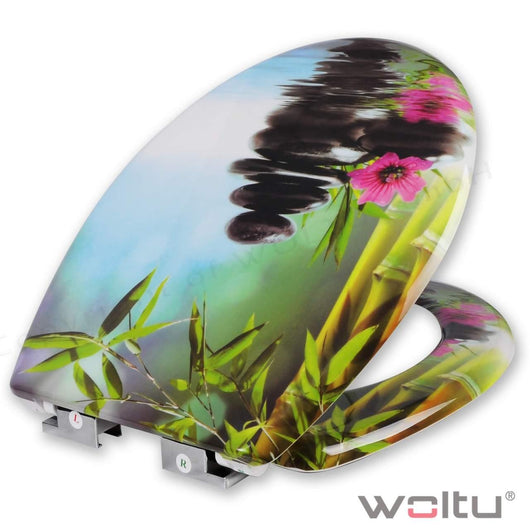 Sedili WC Sedile WC Premium Copri WC incernierato regolabile con chiusura ammortizzata per bagno di famiglia 19_0000720