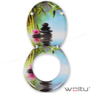 Sedili WC Sedile WC Premium Copri WC incernierato regolabile con chiusura ammortizzata per bagno di famiglia 19_0000720