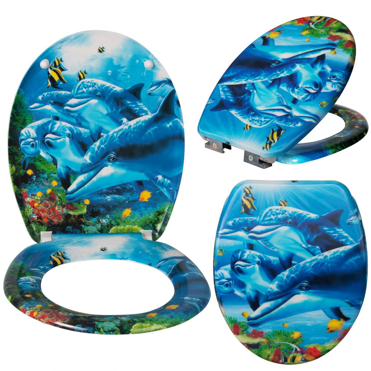 Sedile wc in Duroplast con abbassamento automatico delfino 19_0000673