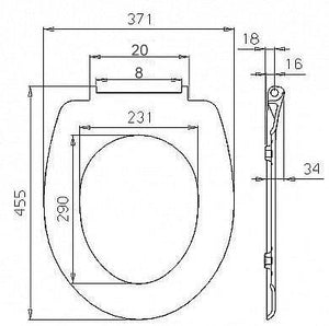 Sedile WC Sedile WC a sgancio rapido con chiusura ammortizzata per bagno 19_0000738