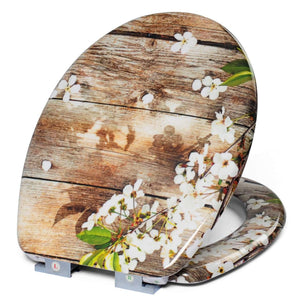 Sedile WC Sedile WC durevole con fiore bianco 19_0000705