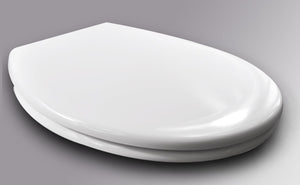 Sedile wc copriwater in plastica bianca con abbassamento automatico e fissaggio rapido 19_0000677
