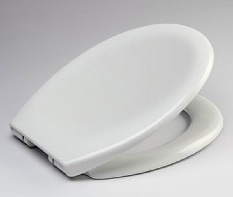 Sedile wc copriwater in plastica bianca con abbassamento automatico e fissaggio rapido 19_0000677
