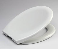 Sedile wc copriwater in plastica bianca con abbassamento automatico e fissaggio rapido 19_0000677