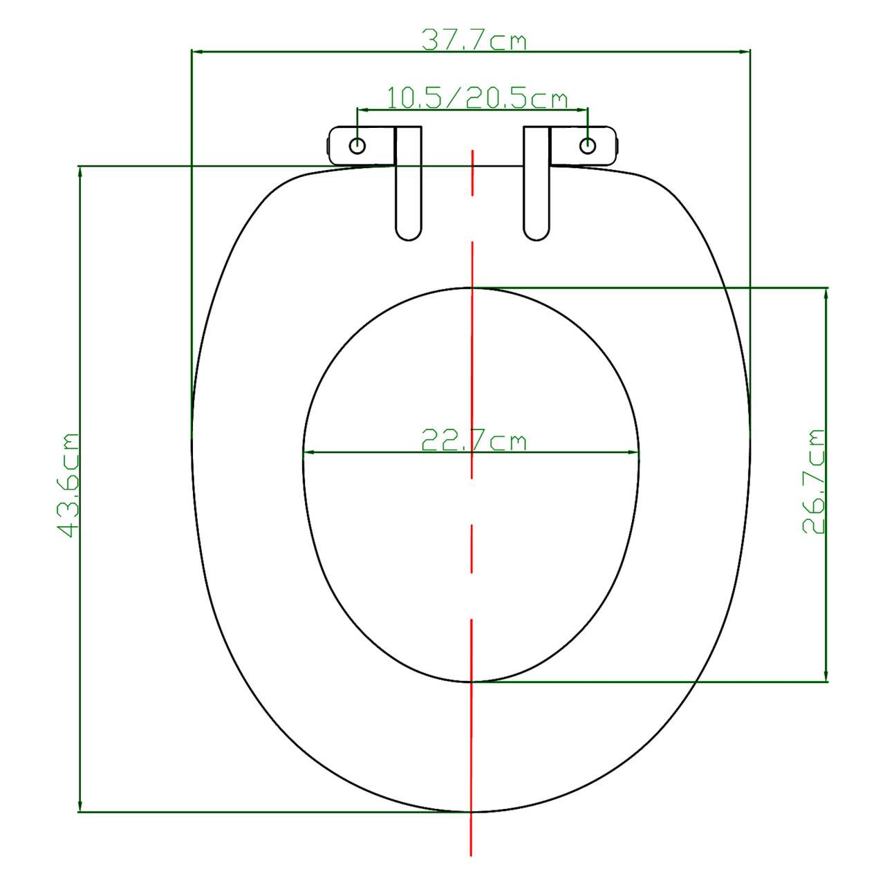 Robusto sedile WC in legno con cerniera a chiusura rallentata per bagno bianco e rosso 19_0000726