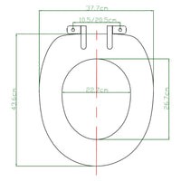 Robusto sedile WC in legno con cerniera a chiusura rallentata per bagno bianco e rosso 19_0000726