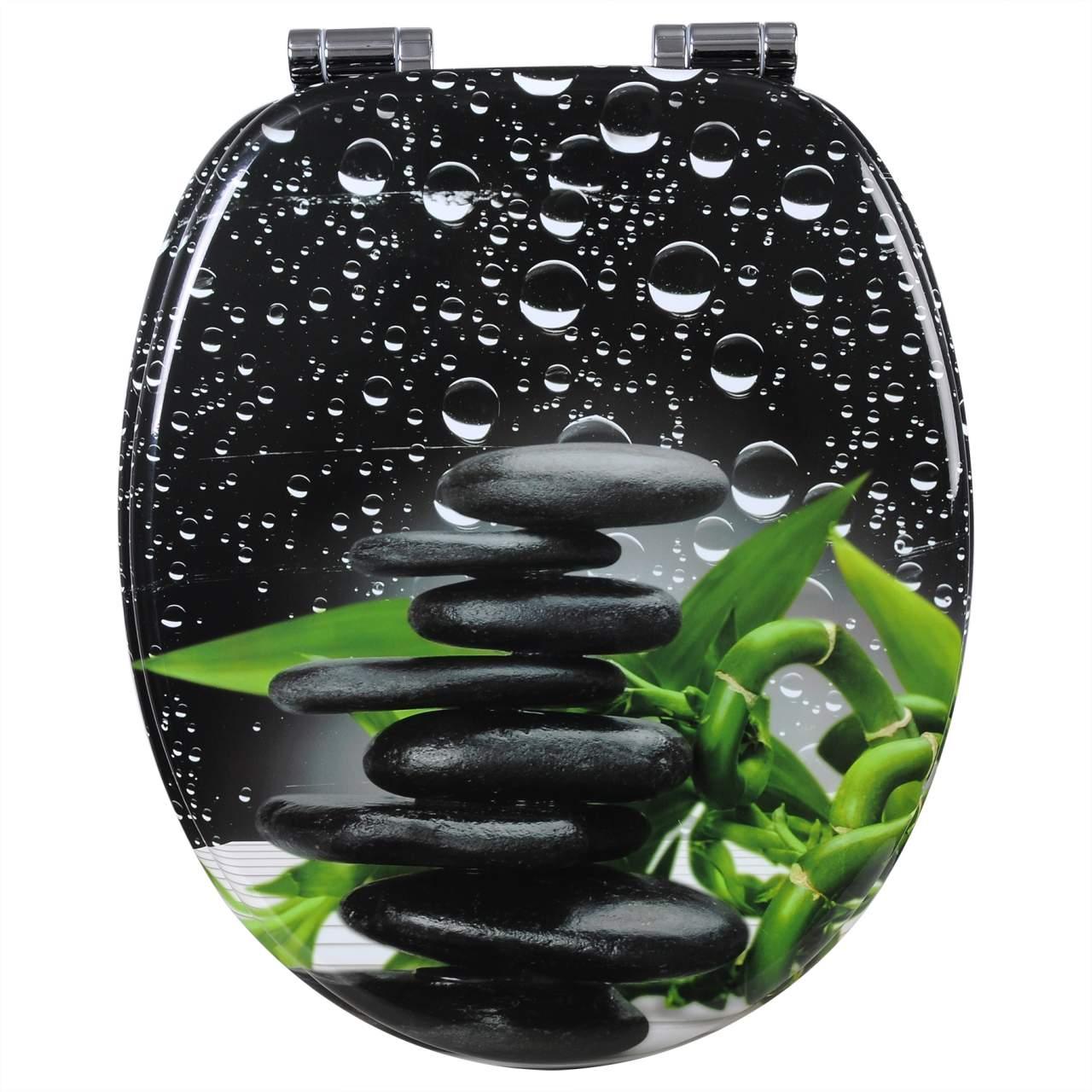 Sedile WC Robusto coperchio WC in legno con chiusura ammortizzata Sedile WC per bagno 19_0000703