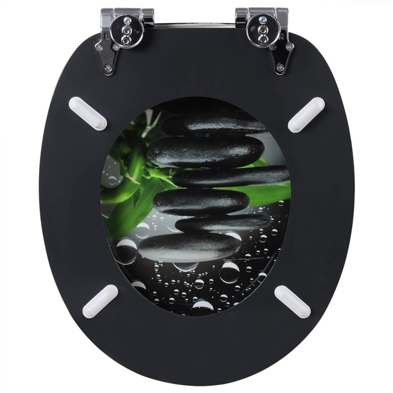 Sedile WC Robusto coperchio WC in legno con chiusura ammortizzata Sedile WC per bagno 19_0000703