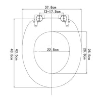 Sedile WC Robusto coperchio WC in legno con chiusura ammortizzata Sedile WC per bagno 19_0000703