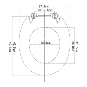 Sedile WC Robusto coperchio WC in legno con chiusura ammortizzata Sedile WC per bagno 19_0000703