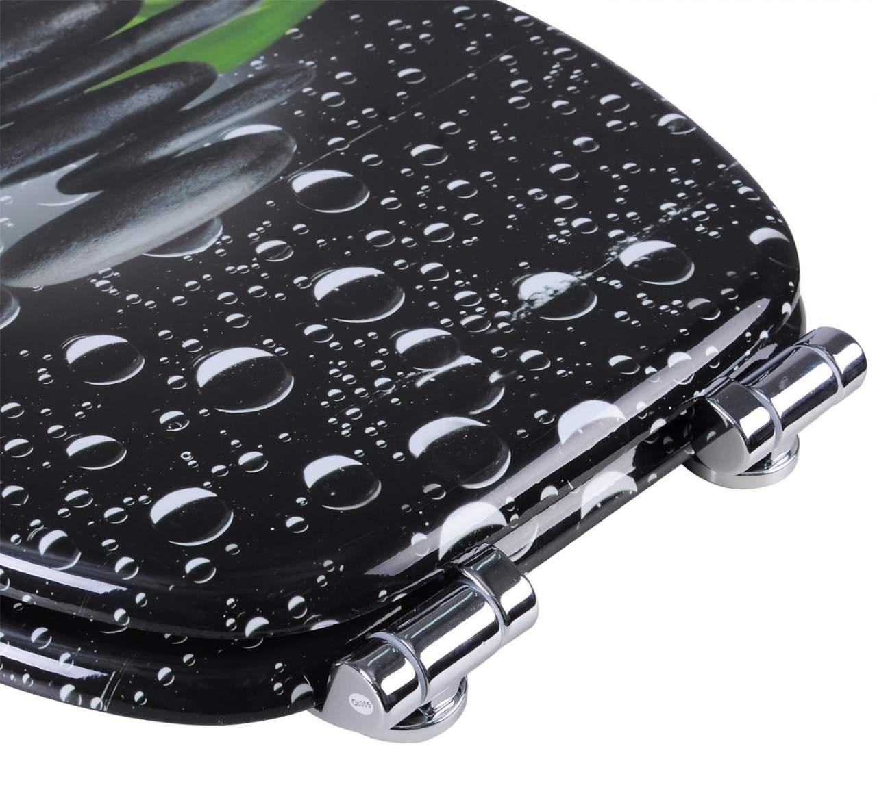 Sedile WC Robusto coperchio WC in legno con chiusura ammortizzata Sedile WC per bagno 19_0000703