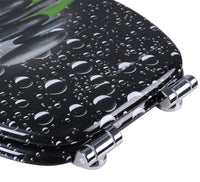 Sedile WC Robusto coperchio WC in legno con chiusura ammortizzata Sedile WC per bagno 19_0000703