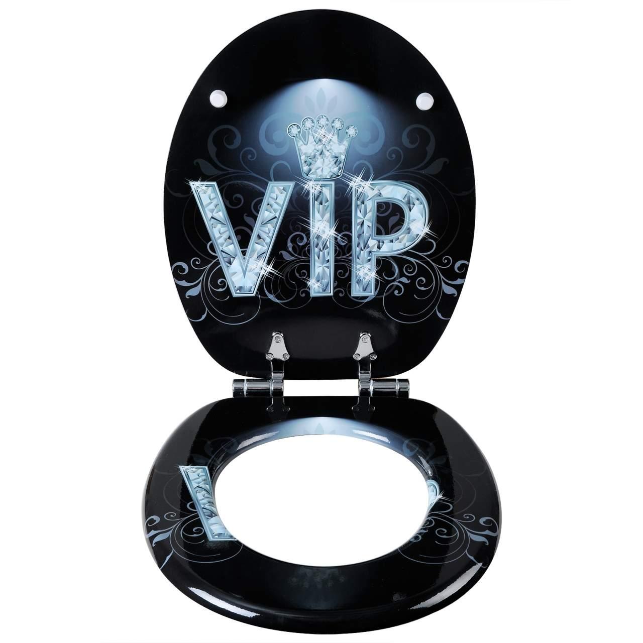 Sedile copriwater copriwater in MDF con chiusura ammortizzata VIP II 19_0000746