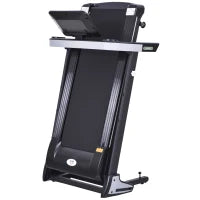 Tapis Roulant Elettrico Pieghevole 1-12km/h, Tapis Roulant Salvaspazio con 12 Programmi Preimpostati, Display LCD e Supporto per Tablet, per Camminata e Corsa, Compatto per Casa e Ufficio, Nero