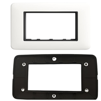 Vimar eikon round placca in metallo bianco antico elegante *** numero posti 4 posti, confezione 1