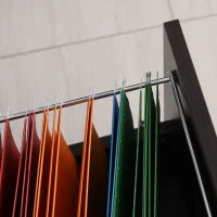 Schedario da Ufficio Cassettiera Per Scrivania in Legno, 2 Cassetti, Serratura con 2 Chiavi, Nero, 40x45x55.6cm