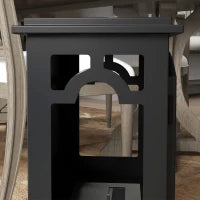 Camino a Bioetanolo da Terra con Bruciatore da 1.2L e Copertura 25㎡, 45x28x54cm, Nero