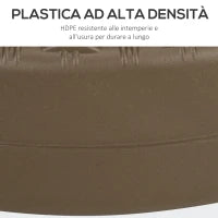 Base per Ombrellone con 2 Manopole Incorporate, in HDPE e Acciaio, Ø51x36 cm, Marrone e Nero