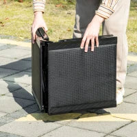 Rampa per Cani Pieghevole con Superficie Antiscivolo in MDF e Alluminio, 158x43.5x2.5 cm, Nero