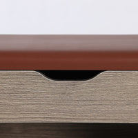 Cassapanca con scarpiera color legno scuro