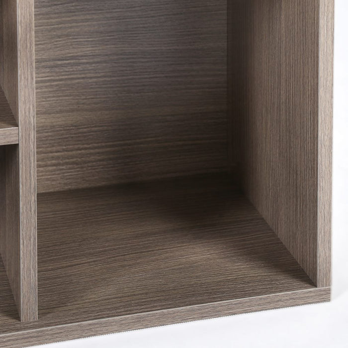 Cassapanca con scarpiera color legno scuro