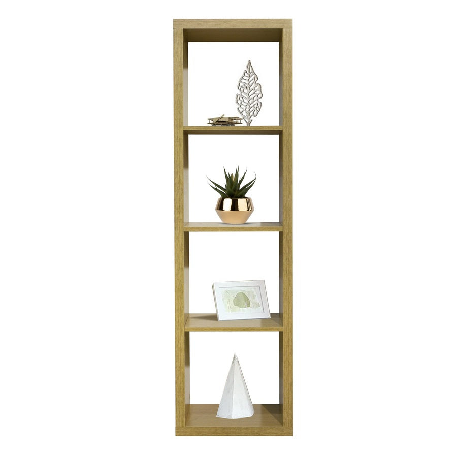 Libreria verticale Cloud a 4 vani in rovere naturale 42x147 cm