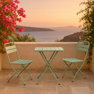 Set tavolino e sedie da esterni richiudibili acqua Mia