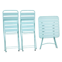 Set tavolino e sedie da esterni richiudibili acqua Mia