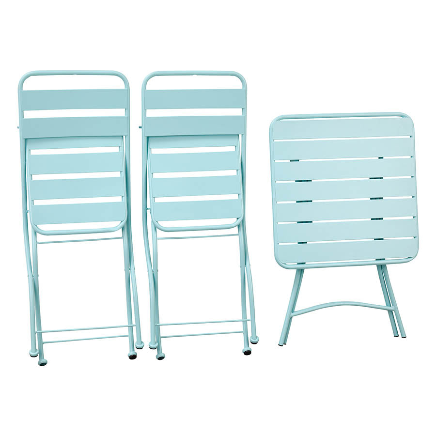 Set tavolino e sedie da esterni richiudibili acqua Mia