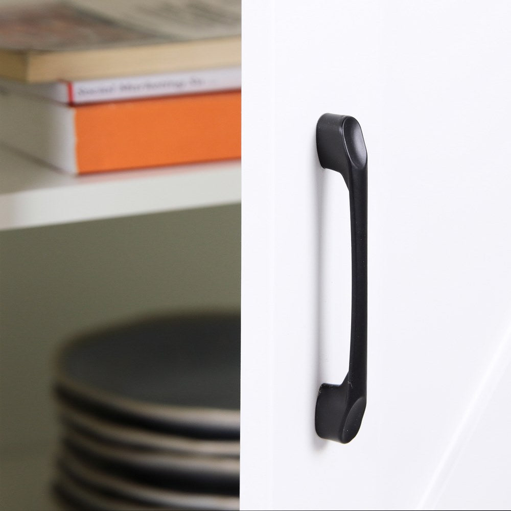 Mobile TV in legno bianco con 2 ante e 2 ripiani 180x42x60 cm