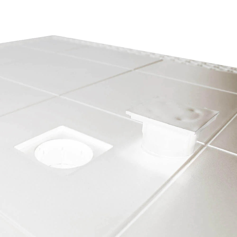 Tavolo da giardino in plastica rettangolare, Rattan - Tavolo da pranzo per esterno, terrazzo - 6 posti - Bianco