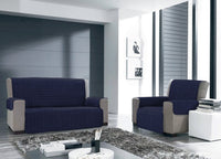 Copridivano e Copripoltrona Trapuntato Modello Willy - Poltrona - Blu