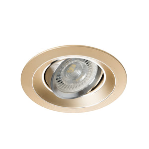 Faretto Incassowind Orientabile Tondo Alluminio Oro Anodizzato 1 Luce Gu10
