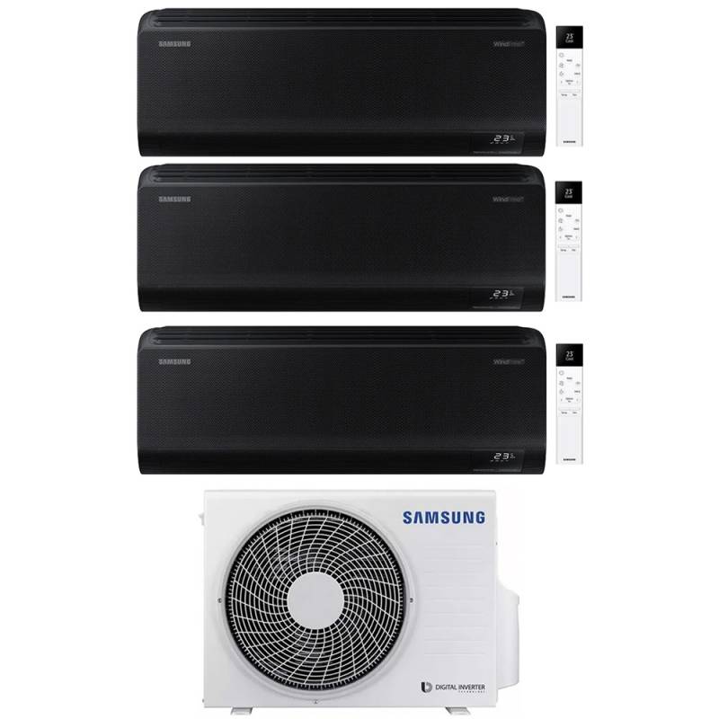 Condizionatore Samsung Trial Split Inverter serie WINDFREE BLACK 7+7+7 con AJ068TXJ3KG R-32 Wi-Fi Integrato 7000+7000+7000
